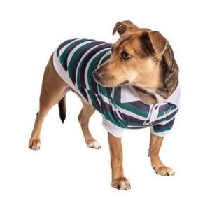Navy Stripe Pet Polo - sz XS (9-11" chest)